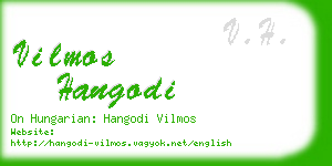 vilmos hangodi business card